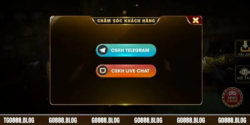 Liên Hệ 2 Sử dụng kênh livechat trực tiếp trên nhà cái