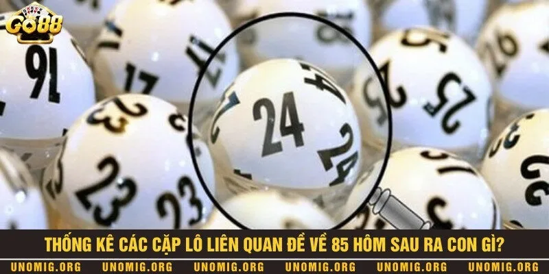 Khám phá đề về 85 hôm sau ra con gì thu lợi nhuận đỉnh cao 1 Thống kê cặp số lô đề khi đề về 85